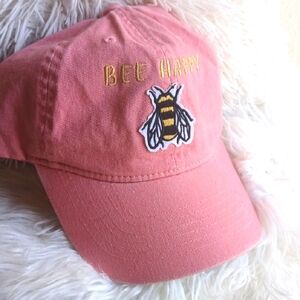 Nwot Pink 'Bee Happy' Cap